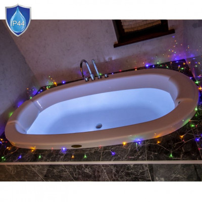 VOLTRONIC Vianočná reťaz 10 m, 100 LED, farebná, na batérie