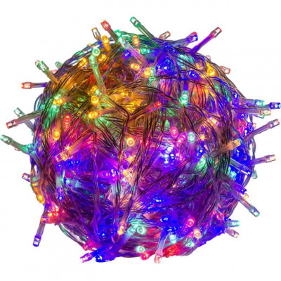 VOLTRONIC Vianočná reťaz 10 m, 100 LED, farebná, na batérie