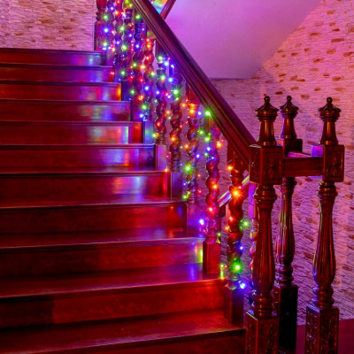 VOLTRONIC Vianočná reťaz 10 m, 100 LED, farebná, ovládač