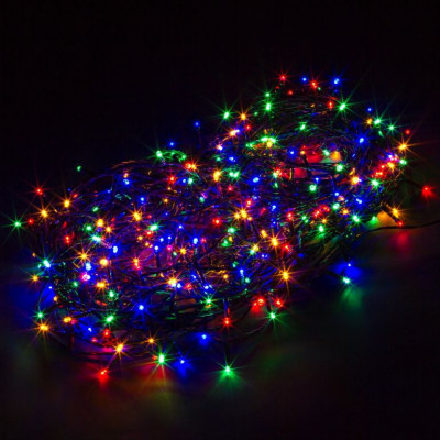 VOLTRONIC Vianočná reťaz 10 m, 100 LED, farebná, ovládač