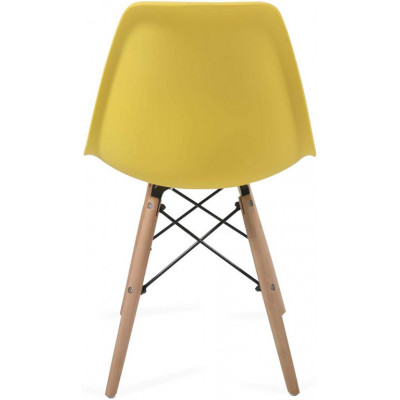 Sada stoličiek s plastovým sedadlom, 2 ks, žlté