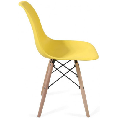 Sada stoličiek s plastovým sedadlom, 2 ks, žlté