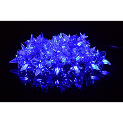 Vianočné LED osvetlenie - modré hviezdy, 4 m
