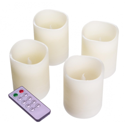 NEXOS Dekoratívna LED sada 4 adventné sviečky, biela