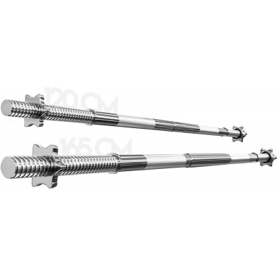 Physionics činková chrómovaná ty, 120 cm + hviezdicové zámky