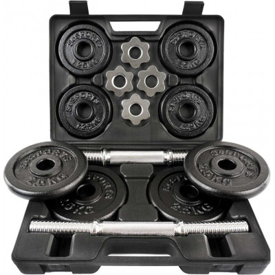 ScSPORTS Súprava jednoručných činiek 20 kg + kufor