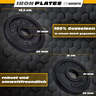 ScSPORTS Súprava jednoručných činiek 20 kg + kufor