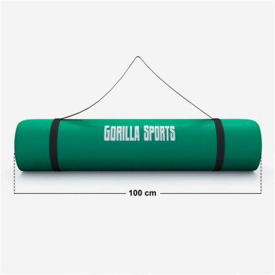 Gorilla Sports Podložka na jogu, 190 x 100 cm, zelená