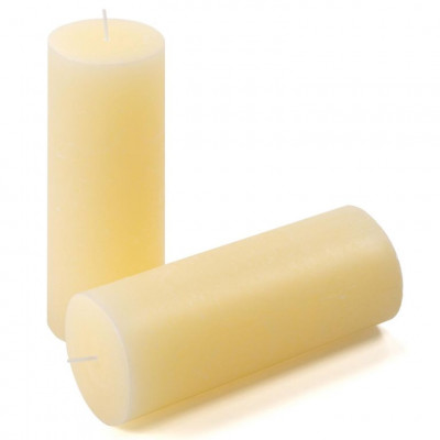 Krémová parafínová sviečka rustikálna 20 cm, 90 h, sada 4 ks