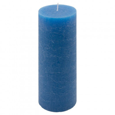 Modrá parafínová sviečka rustikálna 20 cm, 90 h, sada 4 ks
