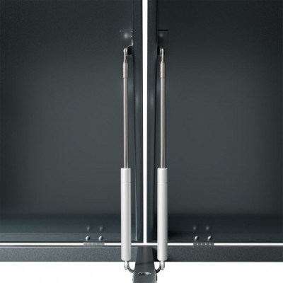 Kovový prístrešok pre 3 popolnice, antracit, 197×116×80 cm