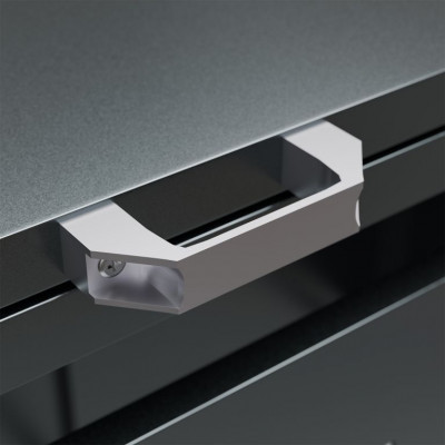 Kovový prístrešok pre 3 popolnice, antracit, 197×116×80 cm