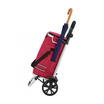 Nákupný vozík 3 v 1 – objem 56 l, červený