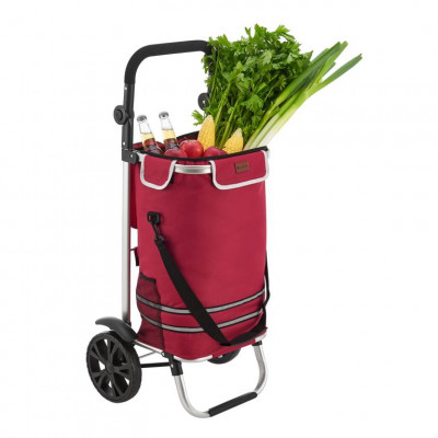 Nákupný vozík 3 v 1 – objem 56 l, červený