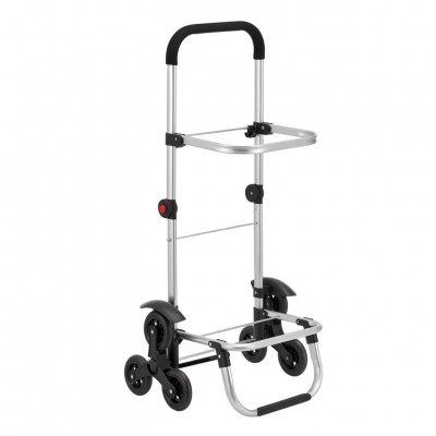 Nákupný vozík 3 v 1 na schody - objem 56 l, modrý