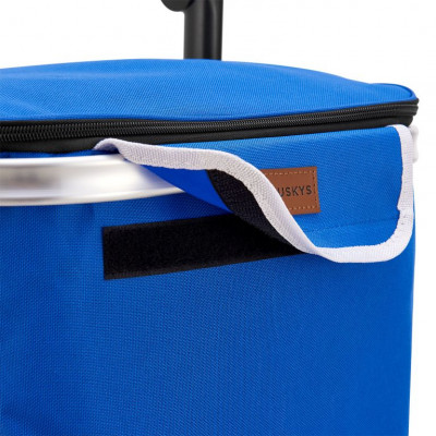 Nákupný vozík 3 v 1 na schody - objem 56 l, modrý