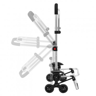 Nákupný vozík 3 v 1 na schody - objem 56 l, modrý