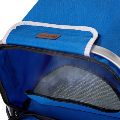 Nákupný vozík 3 v 1 na schody - objem 56 l, modrý