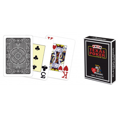 Modiano 2 rohy 100 % plastové karty - čierne