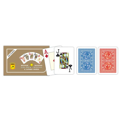 Modiano 2 rohy 100% plastové karty RAMINO GOLDEN TROPHY