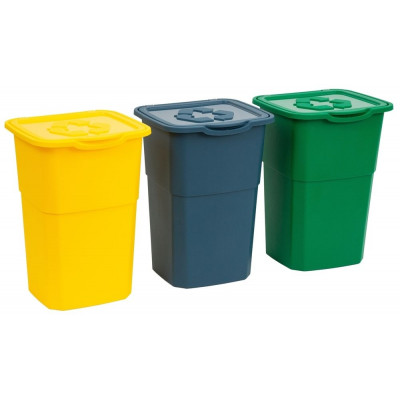 Sada 3 ECO odpadkových košov na triedený odpad 3 x 50 l