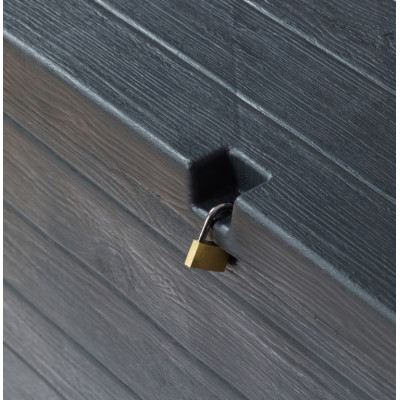 WOOD záhradný plastový úložný box 420 L, grafit