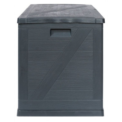 WOOD záhradný plastový úložný box 420 L, grafit