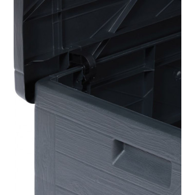 WOOD záhradný plastový úložný box 420 L, grafit