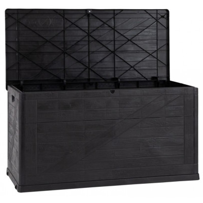 WOOD záhradný plastový úložný box 420 L, grafit