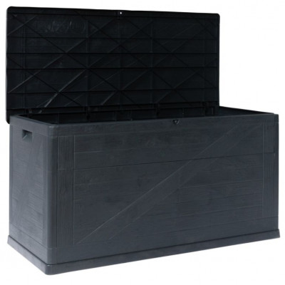 WOOD záhradný plastový úložný box 420 L, grafit