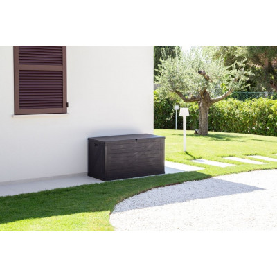 WOOD záhradný plastový úložný box 420 L, grafit