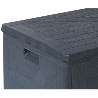 WOOD záhradný plastový úložný box 420 L, grafit
