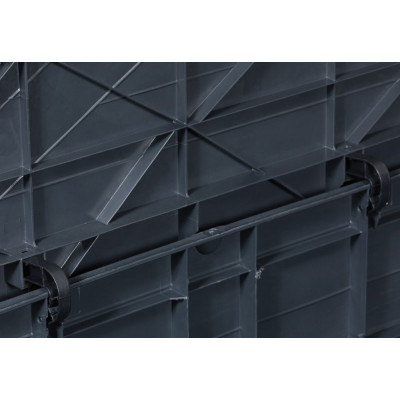 WOOD záhradný plastový úložný box 420 L, grafit