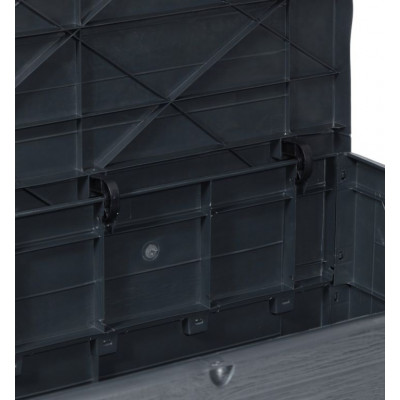 WOOD záhradný plastový úložný box 420 L, grafit
