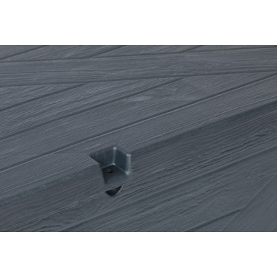 WOOD záhradný plastový úložný box 420 L, grafit