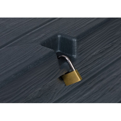 WOOD záhradný plastový úložný box 420 L, grafit