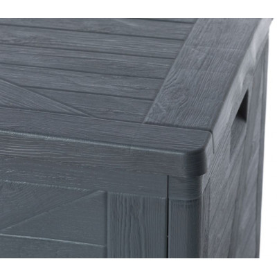 WOOD záhradný plastový úložný box 420 L, grafit