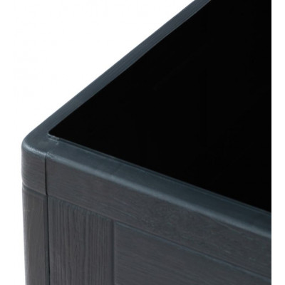 WOOD záhradný plastový úložný box 420 L, grafit