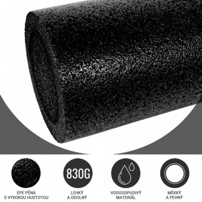 Gorilla Sports Pilates valec 90 x 15 cm, čierny
