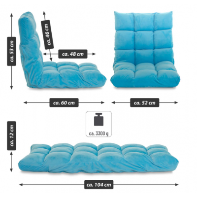Polohovacie kreslo 60 x 52 x 53 cm, modré