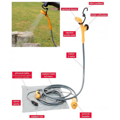 Prenosná sprcha - 12V