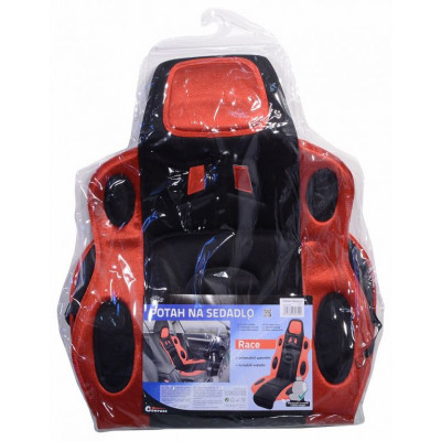Poťah sedadla Race - čierno / červený
