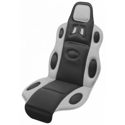 Poťah sedadla Race - univerzálny, čierno / sivý