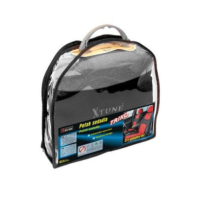 Poťah sedadla TRIKO predný - tmavo šedý, 2 ks