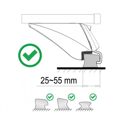 Priečny nosník zamykací hliníkový - 120 cm
