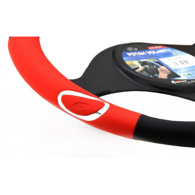 Poťah na volant RALLY - červeno / čierný