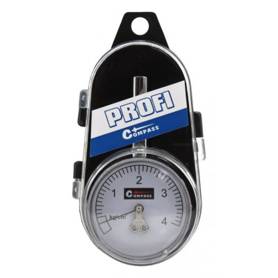 COMPASS Profesionálny merač tlaku v pneumatikách, 4 kg/cm2