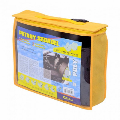 Poťahy sedadiel POLY - 9 ks, šedé