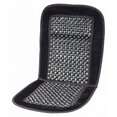 Poťah sedadla guličkový s lemom - 93 x 44 cm, čierny