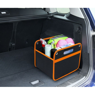 Organizér do kufra - 32 x 29 cm, čierny / oranžový